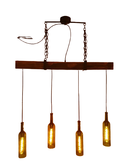Lámpara Colgante Techo Diseño Industrial Botellas