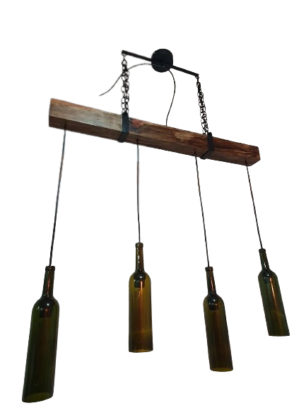 Lámpara Colgante Techo Diseño Industrial Botellas