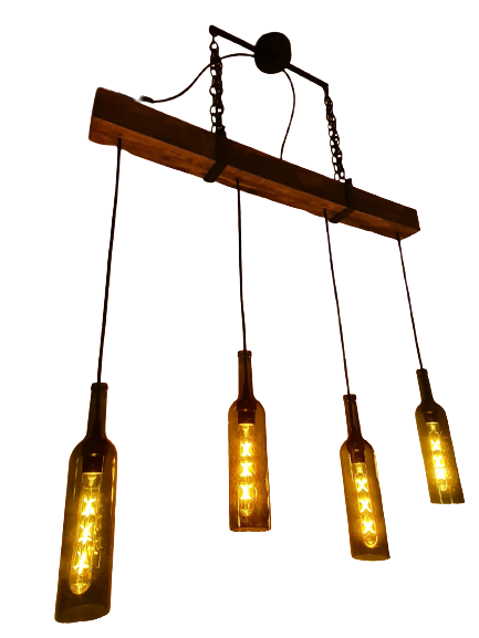 Lámpara Colgante Techo Diseño Industrial Botellas